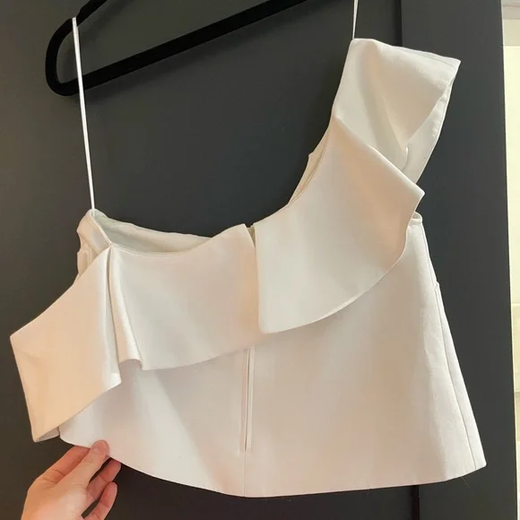 KEEPSAKE the Label Cream Ruffled Bib Collar Blouse - Picture 3 of 5